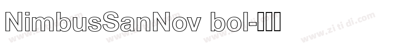 NimbusSanNov bol字体转换